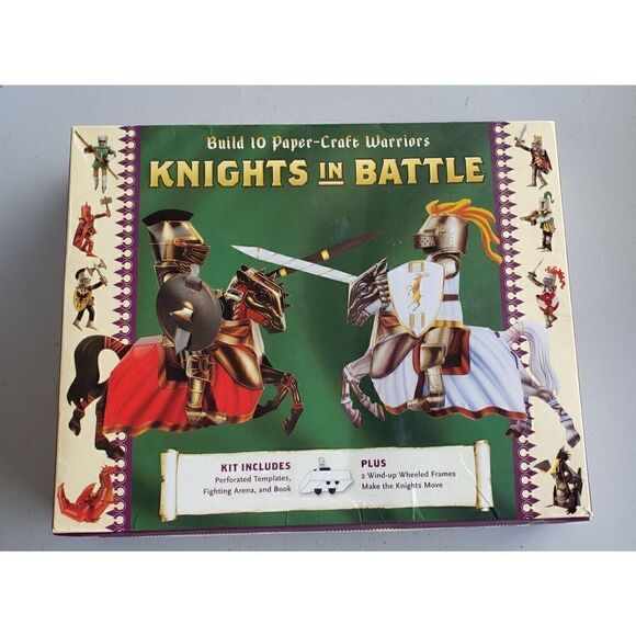 STERLING INNOVATION KNIGHTS IN BATTLE BUILD 10 PAPER-CRAFT WARRIORS open box - Picture 1 of 2